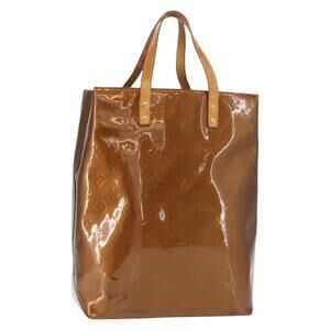LOUIS VUITTON Monogram Vernis Reade MM Hand Bag Bronze M91143 LV Auth 150433